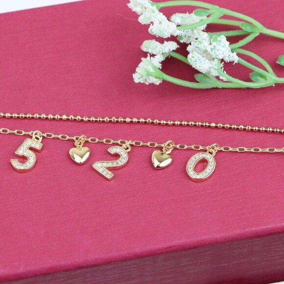 Rose Gold Bracelet with 2025 Charms, XPBL0688 - Picture 10 of 12